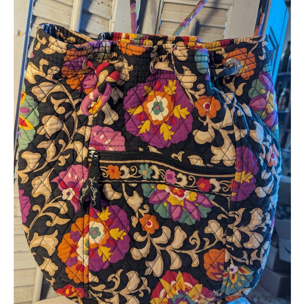 Vintage Vera Bradley drawstring backpack retired Suzani